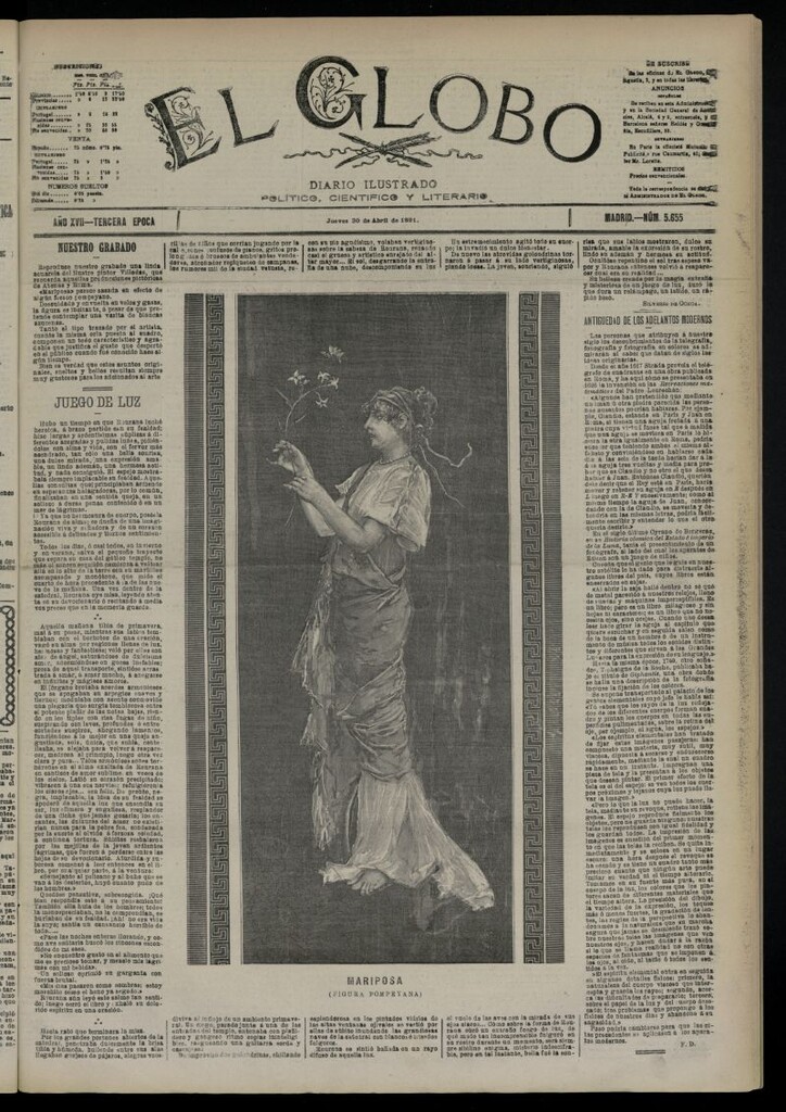 Miniatura de El Globo : diario ilustrado  del 30 de abril de 1891,nº 5655