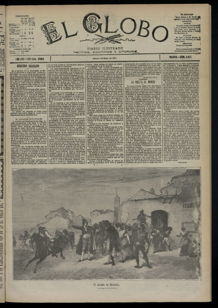 Miniatura de El Globo : diario ilustrado  del 2 de mayo de 1891,nº 5657