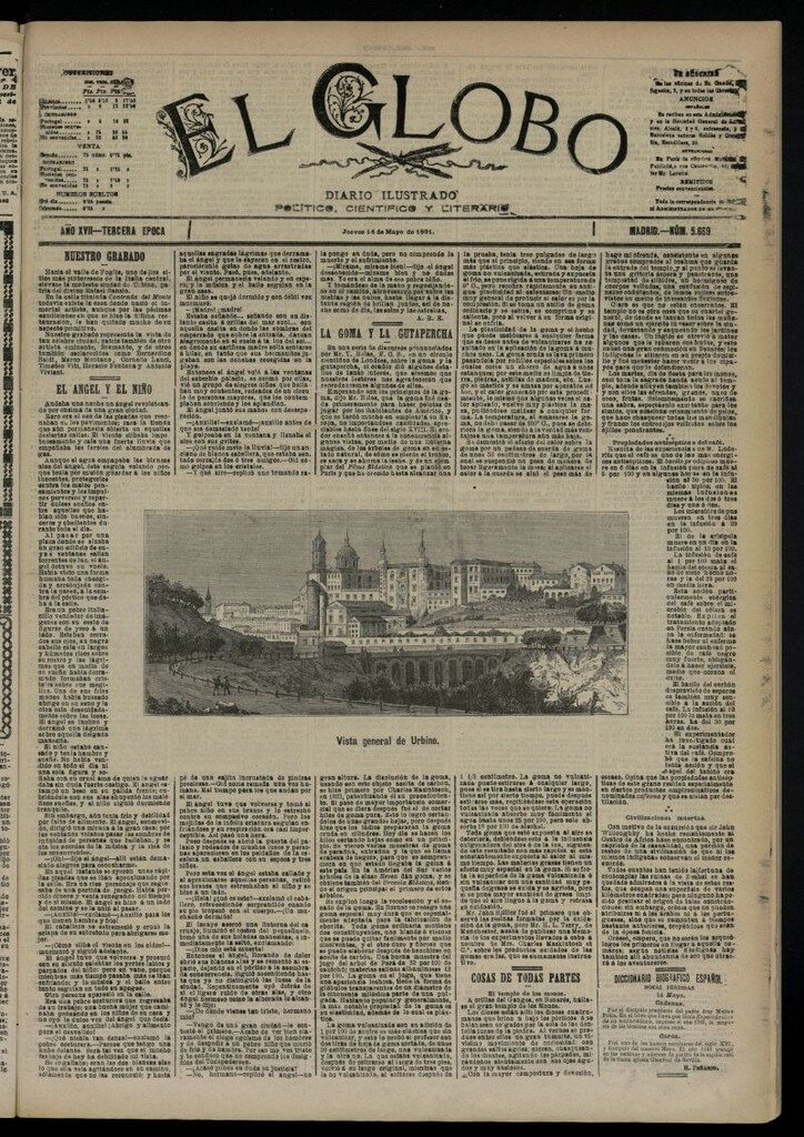 Miniatura de El Globo : diario ilustrado  del 14 de mayo de 1891,nº 5669
