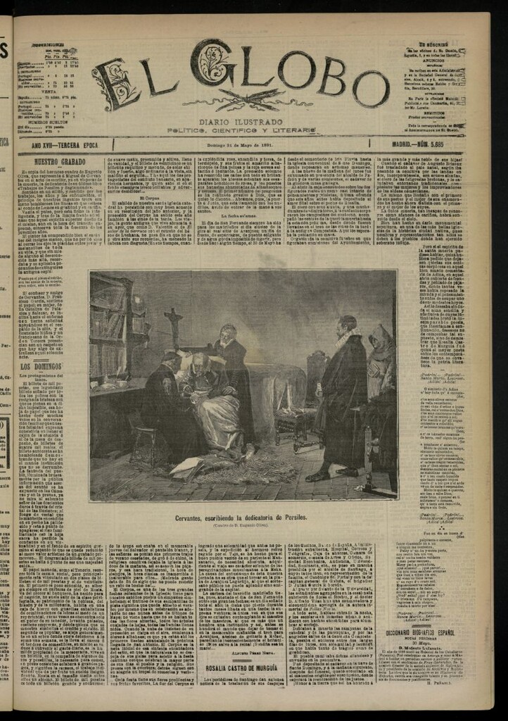 Miniatura de El Globo : diario ilustrado  del 31 de mayo de 1891,nº 5685
