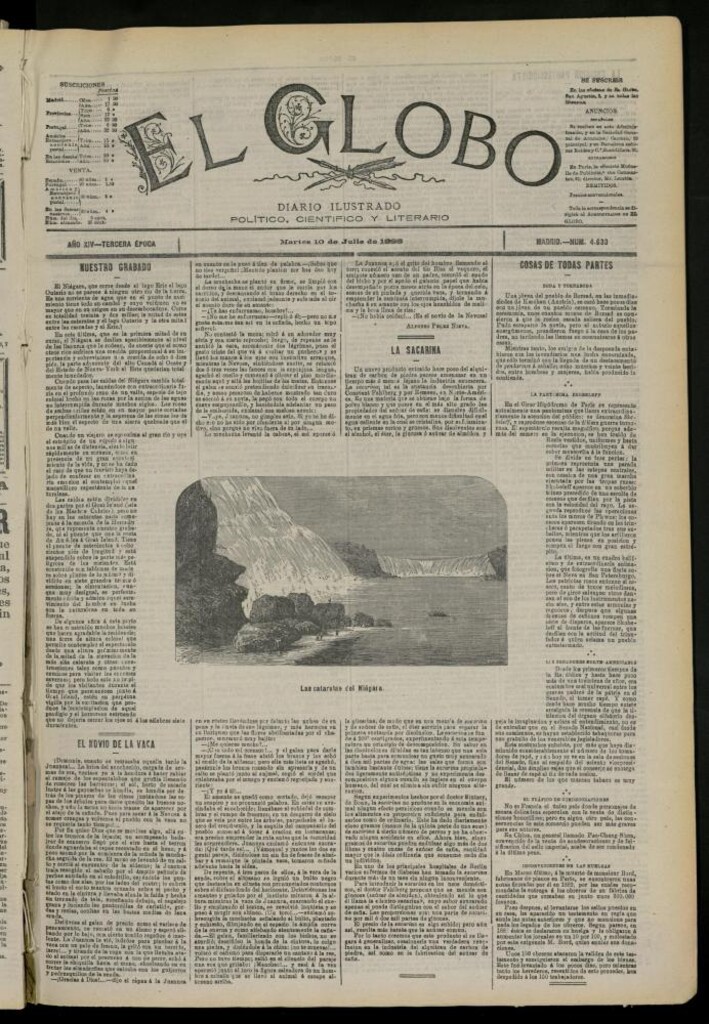 Miniatura de El Globo : diario ilustrado del 10 de julio de 1888
