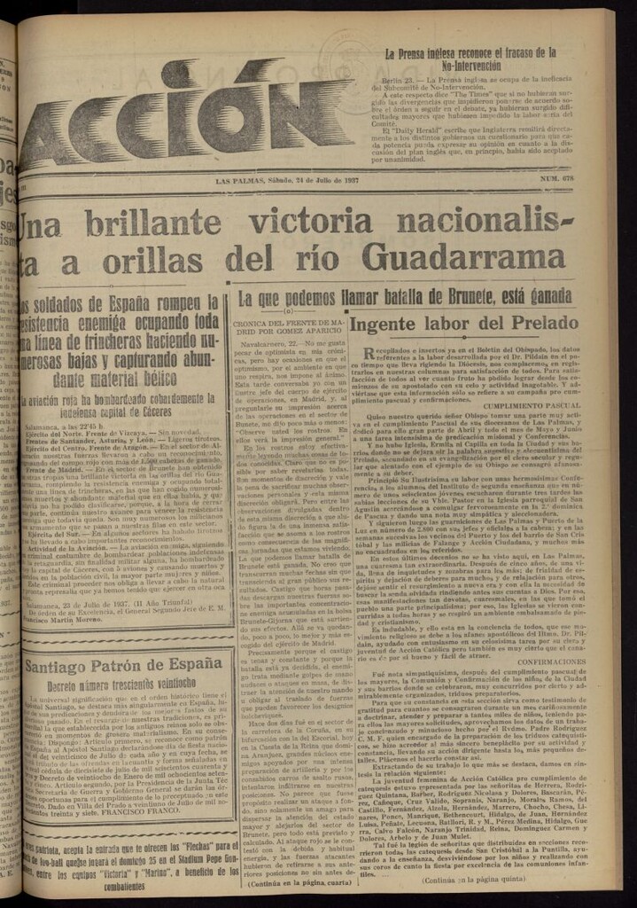 Miniatura de Acción (Las Palmas de Gran Canaria) del 24 de julio de 1937, nº 678