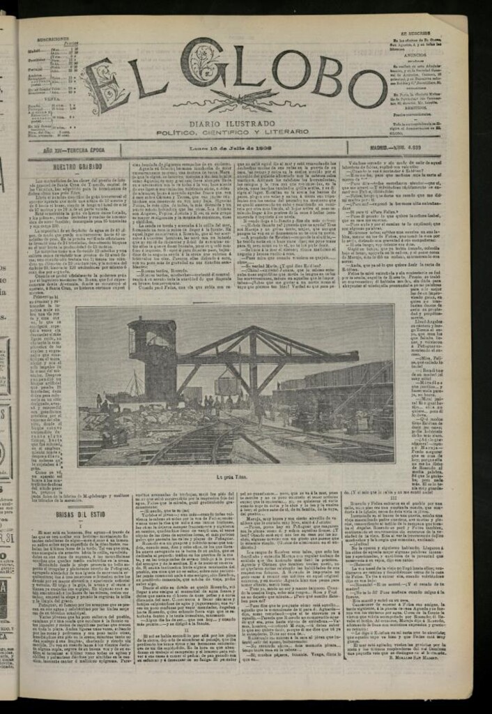 Miniatura de El Globo : diario ilustrado del 16 de julio de 1888