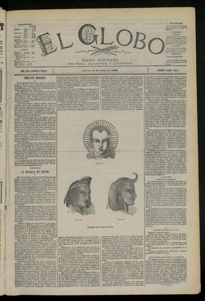 Miniatura de El Globo : diario ilustrado del 19 de julio de 1888