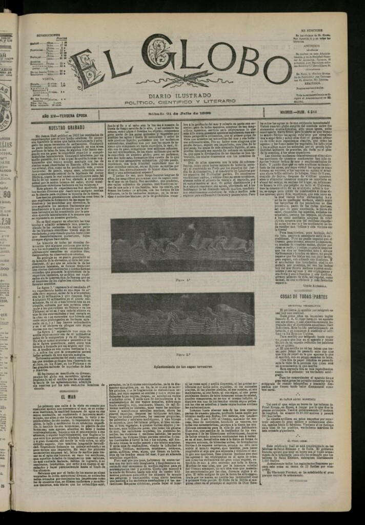 Miniatura de El Globo : diario ilustrado del 21 de julio de 1888