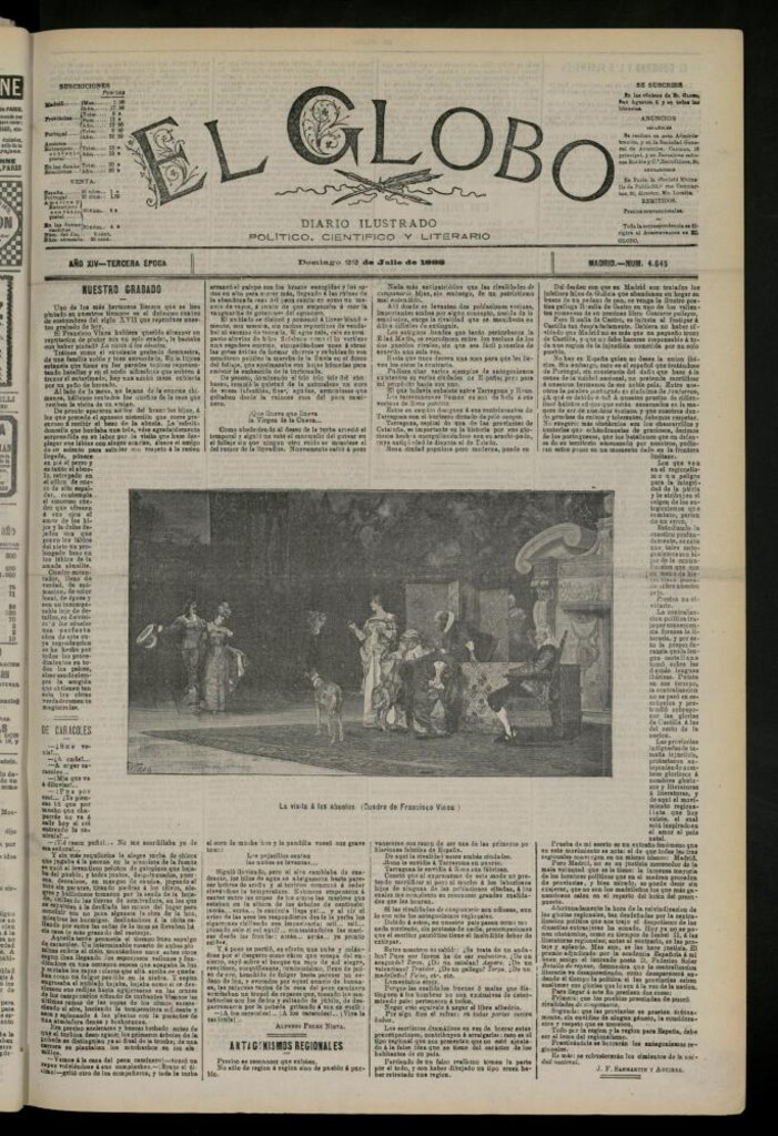 Miniatura de El Globo : diario ilustrado del 22 de julio de 1888