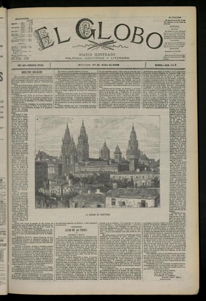 Miniatura de El Globo : diario ilustrado del 25 de julio de 1888