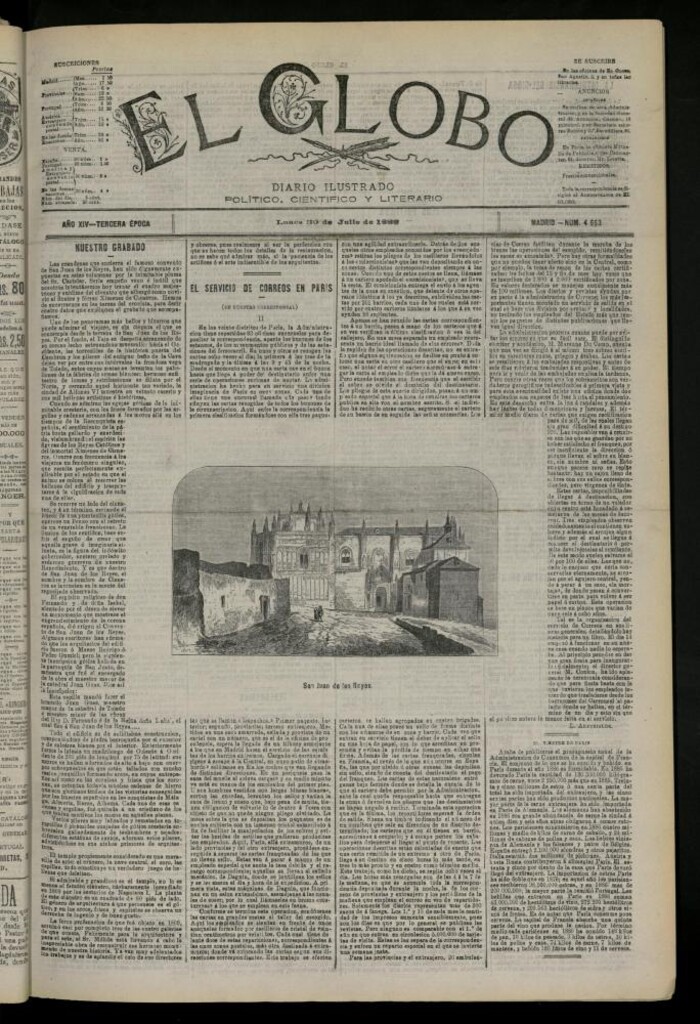 Miniatura de El Globo : diario ilustrado del 30 de julio de 1888
