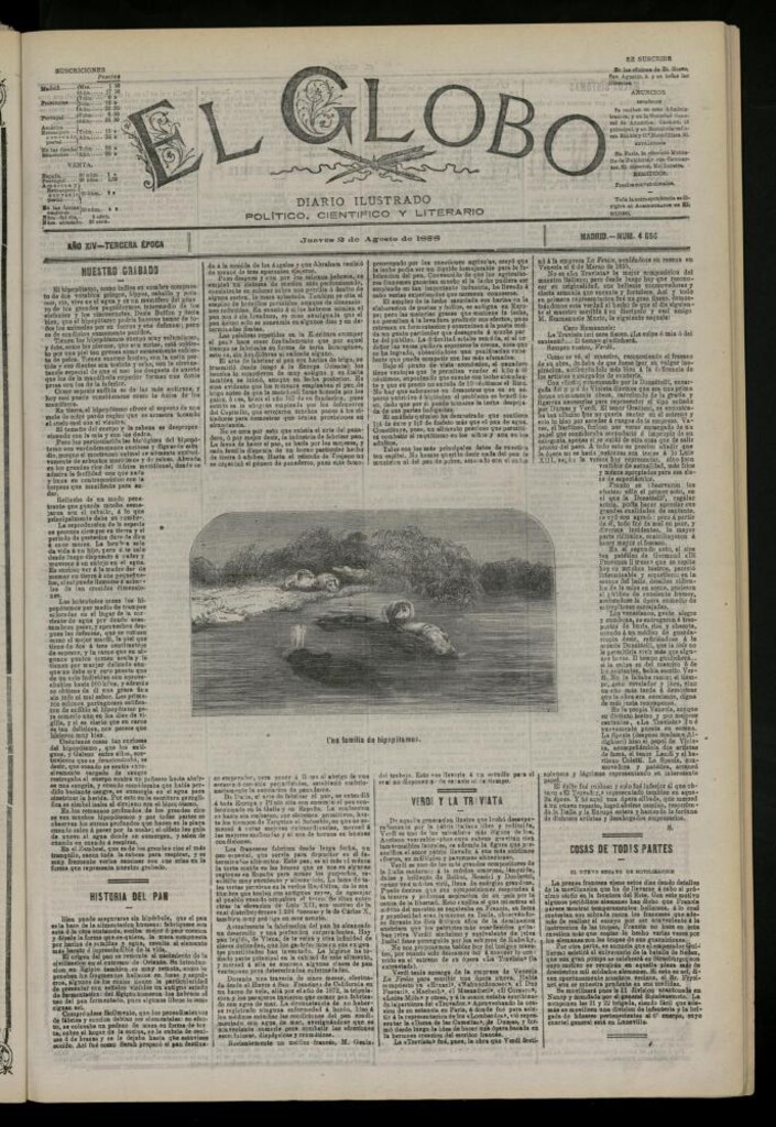 Miniatura de El Globo : diario ilustrado del 2 de agosto de 1888