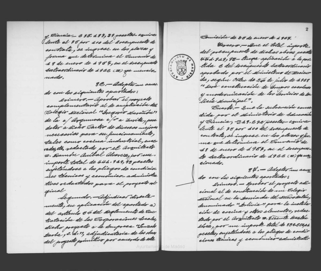 Miniatura de Actas de acuerdos del Ayuntamiento. Tomo 977 del año 1969 que comprende desde el 29 de enero hasta el 26 de marzo