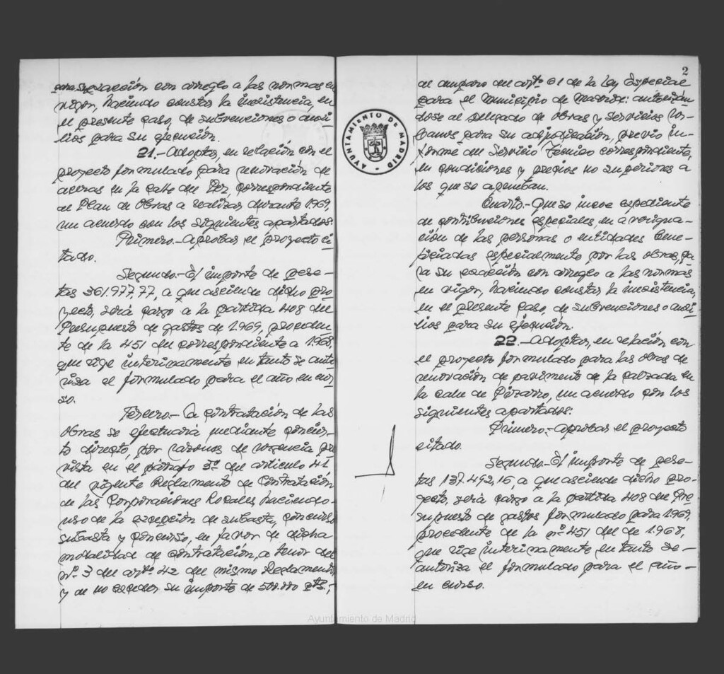 Miniatura de Actas de acuerdos del Ayuntamiento. Tomo 979 del año 1969 que comprende desde el 14 de mayo hasta el 25 de junio