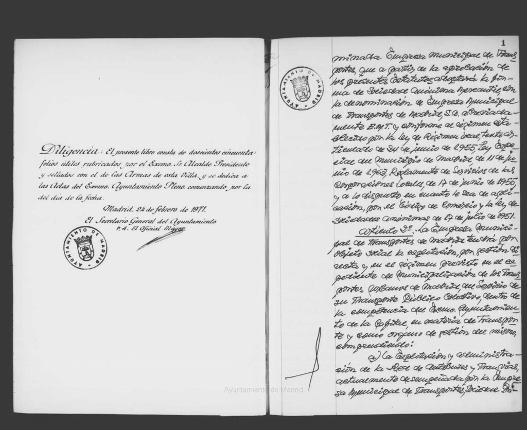 Miniatura de Actas de acuerdos del Ayuntamiento. Tomo 992 del año 1971 que comprende desde el 24 de febrero hasta el 9 de noviembre