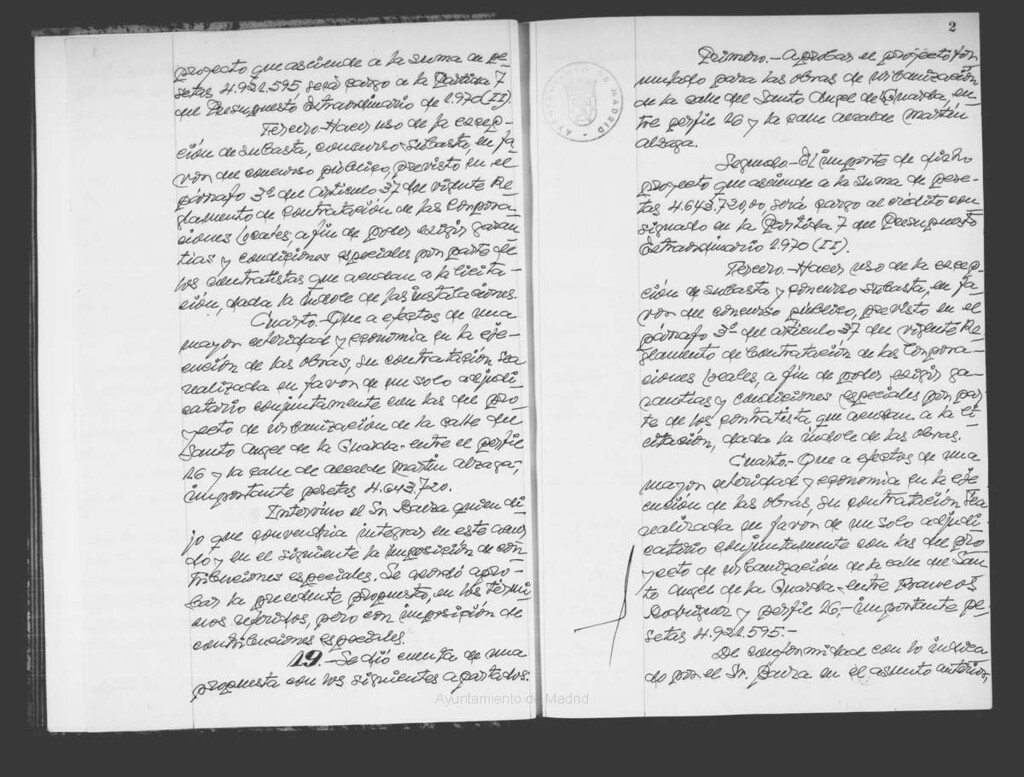 Miniatura de Actas de acuerdos del Ayuntamiento. Tomo 996 del año 1971 que comprende desde el 2 de junio hasta el 14 de julio