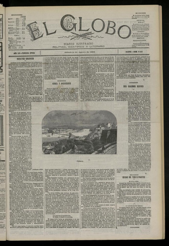 Miniatura de El Globo : diario ilustrado del 4 de agosto de 1888