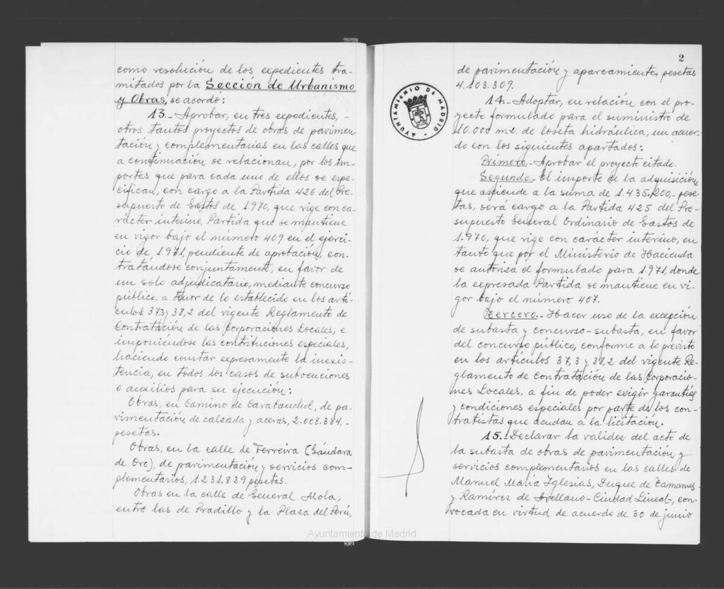 Miniatura de Actas de acuerdos del Ayuntamiento. Tomo 998 del año 1971 que comprende desde el 22 de septiembre hasta el 17 de noviembre