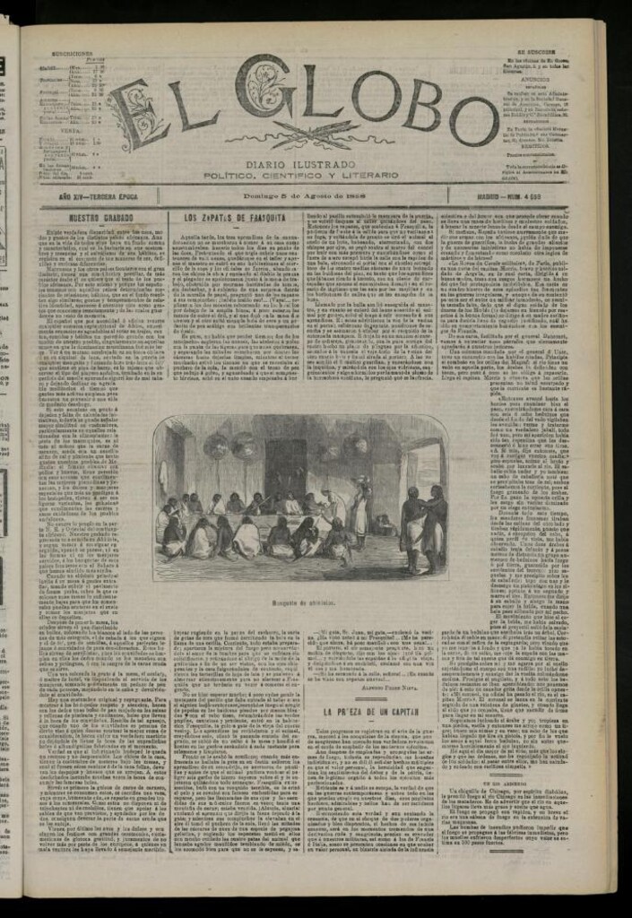 Miniatura de El Globo : diario ilustrado del 5 de agosto de 1888