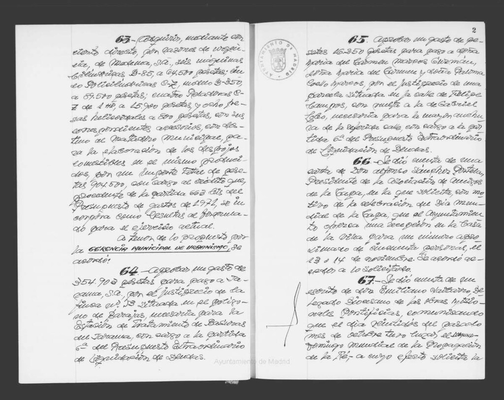 Miniatura de Actas de acuerdos del Ayuntamiento. Tomo 1007 del año 1972 que comprende desde el 3 de noviembre hasta el 27 de diciembre