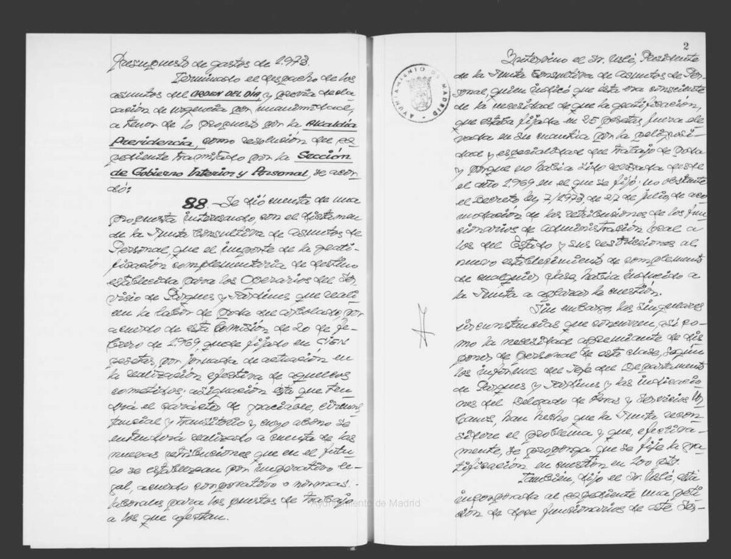 Miniatura de Actas de acuerdos del Ayuntamiento. Tomo 1015 del año 1973 que comprende desde el 28 de noviembre de 1973 hasta el 23 de enero de 1974