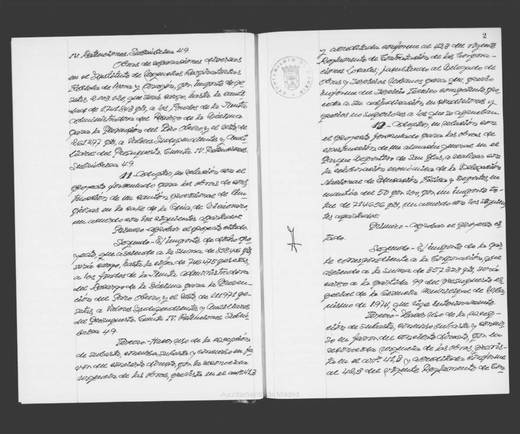Miniatura de Actas de acuerdos del Ayuntamiento. Tomo 1027 del año 1975 que comprende desde el 3 de enero hasta el 19 de febrero