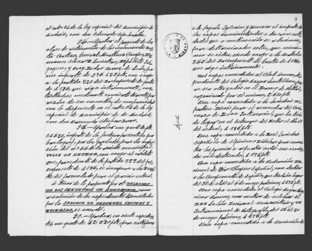 Miniatura de Actas de acuerdos del Ayuntamiento. Tomo 1029 del año 1975 que comprende desde el 21 de marzo hasta el 7 de mayo