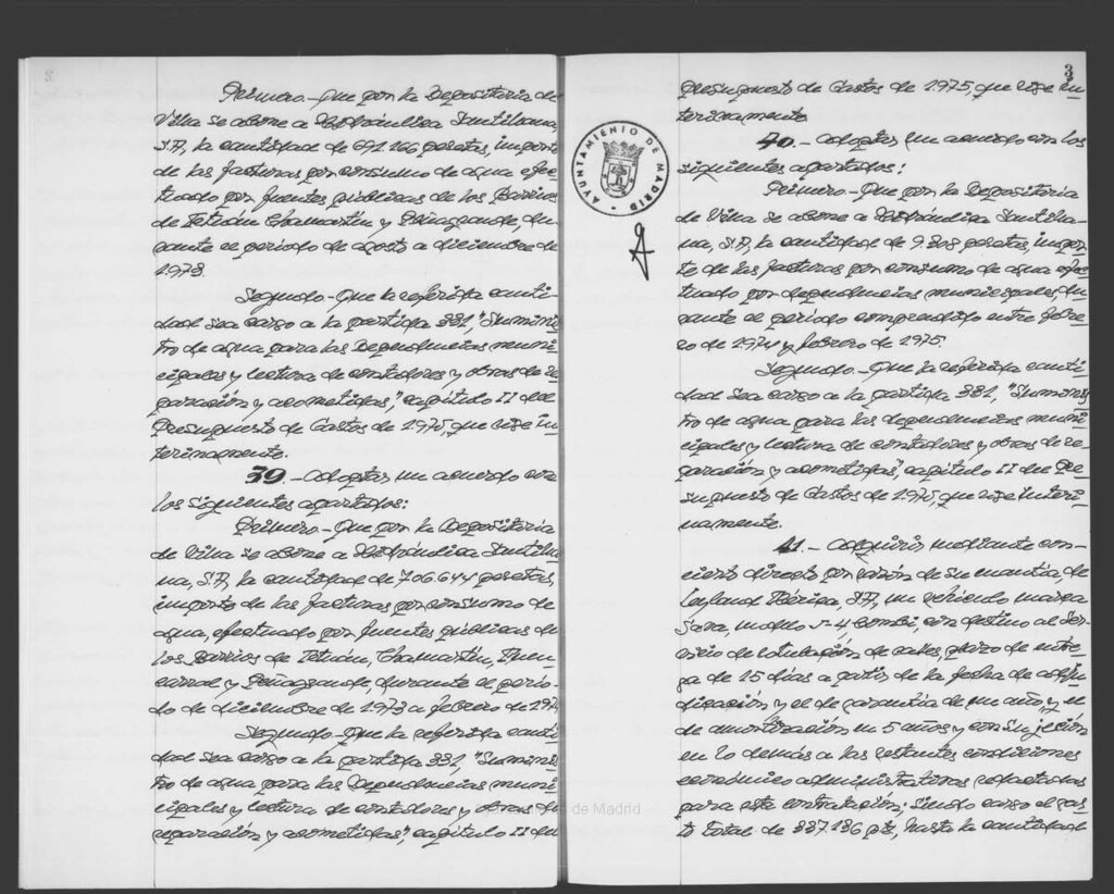Miniatura de Actas de acuerdos del Ayuntamiento. Tomo 1037 del año 1976 que comprende desde el 21 de enero hasta el 3 de marzo