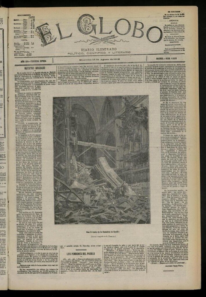 Miniatura de El Globo : diario ilustrado del 15 de agosto de 1888