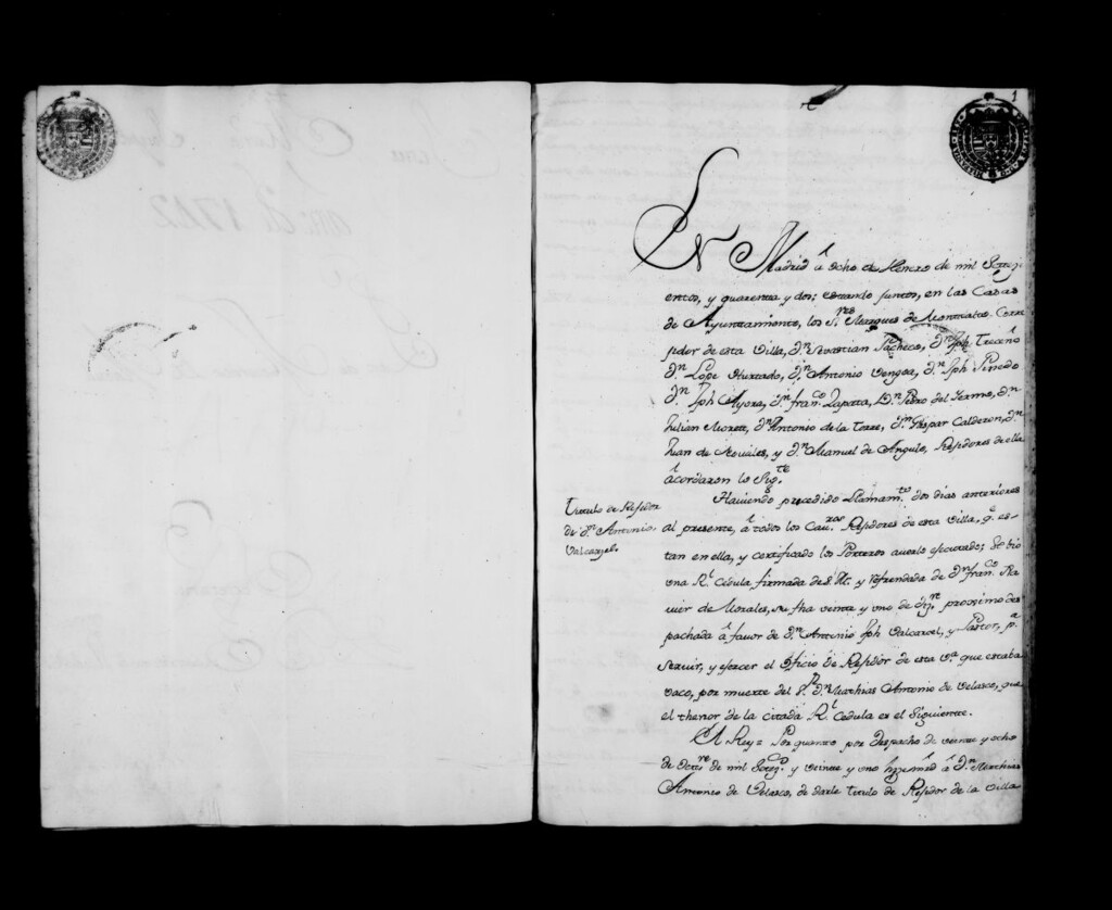 Miniatura de Actas de acuerdos del Ayuntamiento. Tomo 168 del año 1742