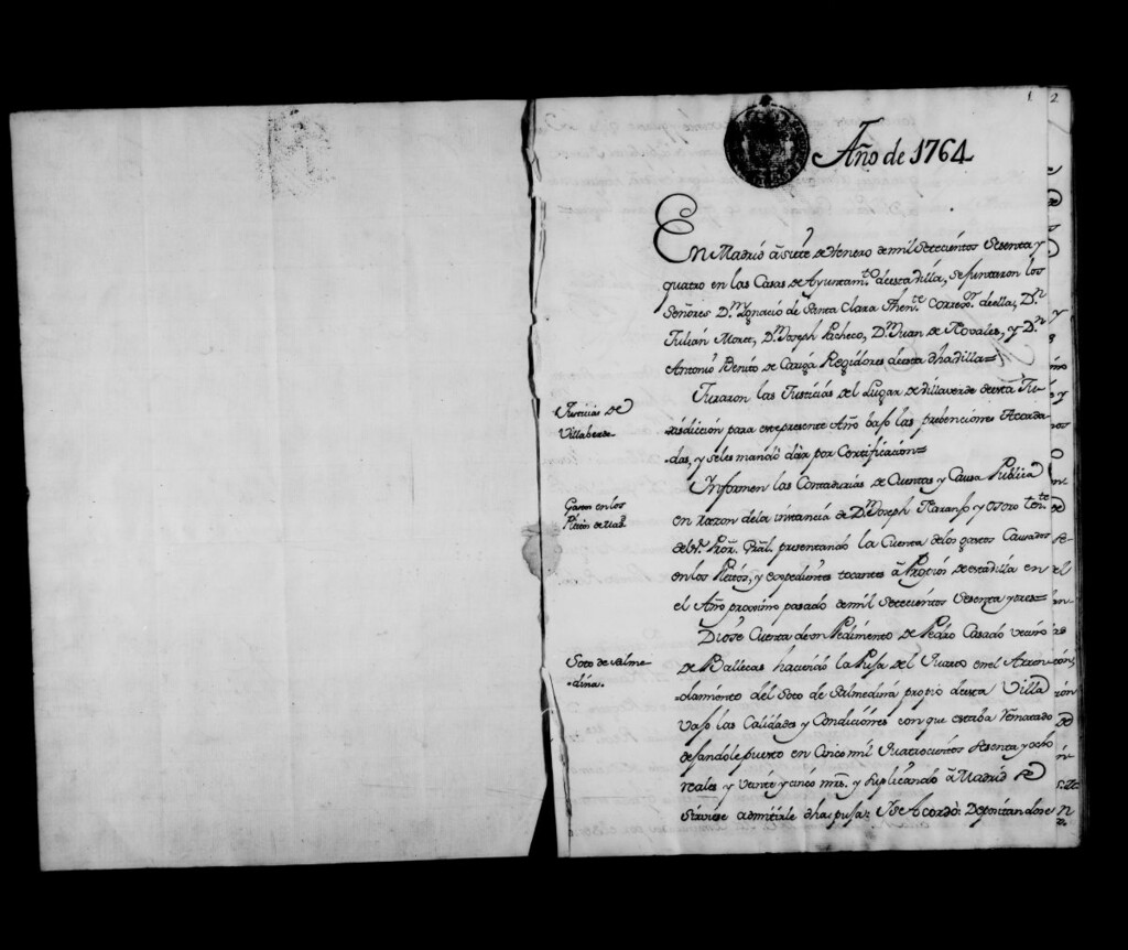Miniatura de Actas de acuerdos del Ayuntamiento. Tomo 190 del año 1764
