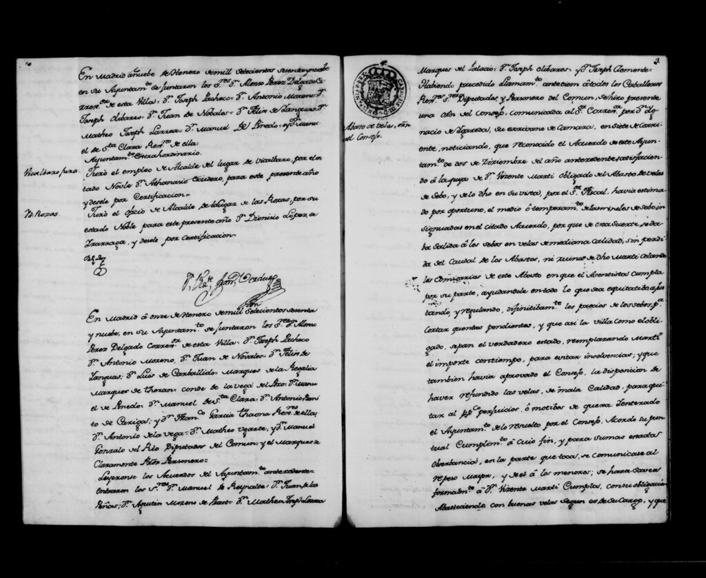 Miniatura de Actas de acuerdos del Ayuntamiento. Tomo 197 del año 1769
