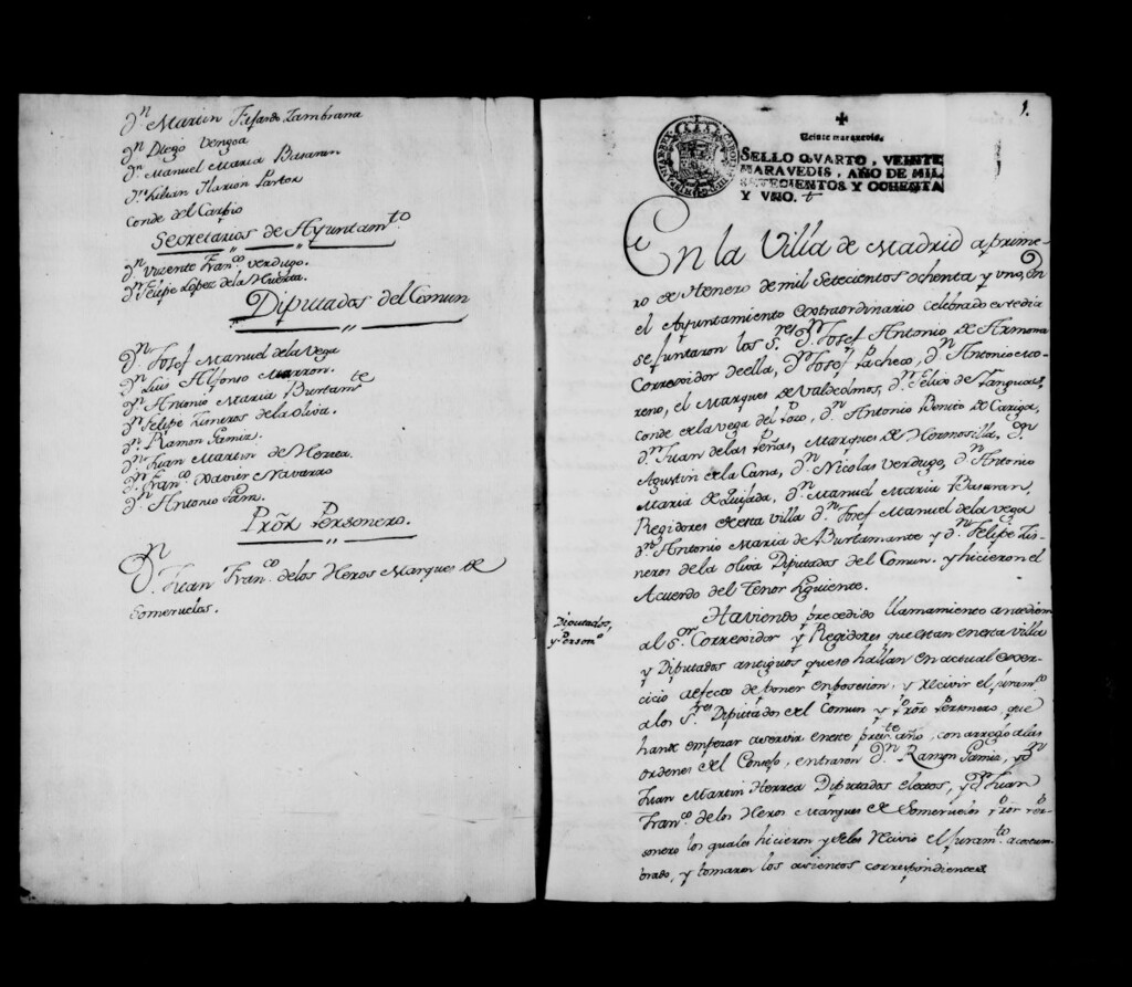 Miniatura de Actas de acuerdos del Ayuntamiento. Tomo 209 del año 1781