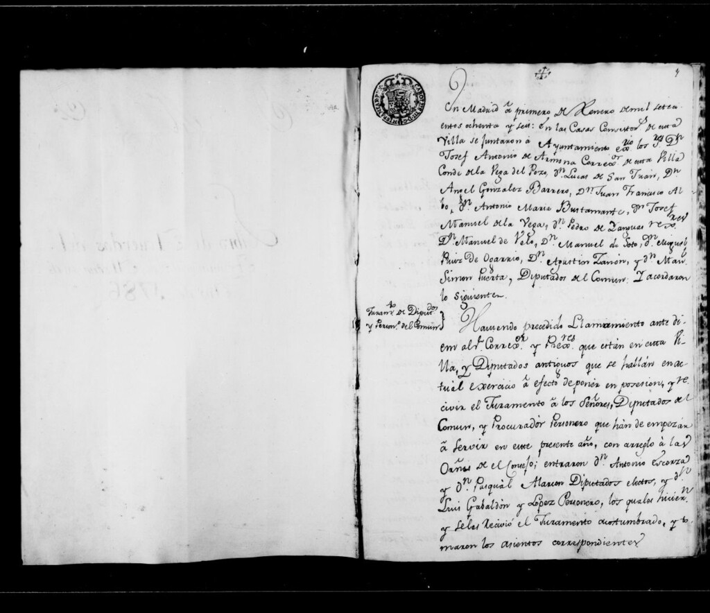 Miniatura de Actas de acuerdos del Ayuntamiento. Tomo 216 del año 1786
