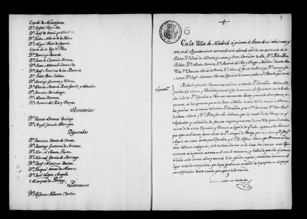 Miniatura de Actas de acuerdos del Ayuntamiento. Tomo 231 del año 1801