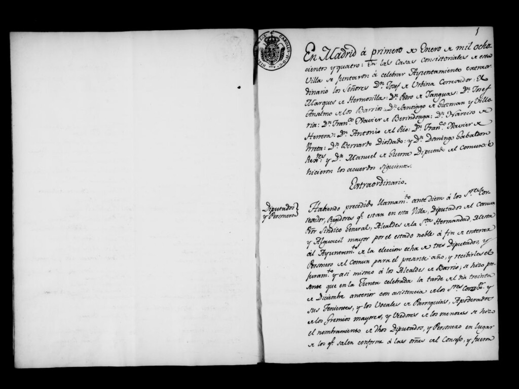 Miniatura de Actas de acuerdos del Ayuntamiento. Tomo 234 del año 1804