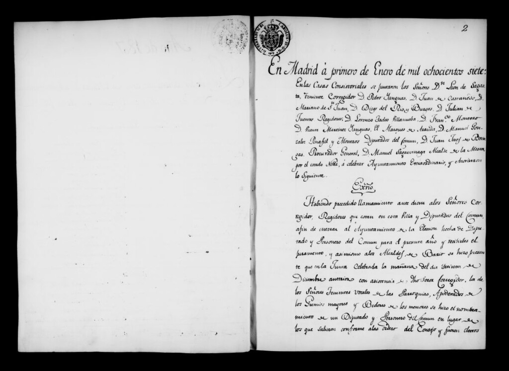 Miniatura de Actas de acuerdos del Ayuntamiento. Tomo 237 del año 1807