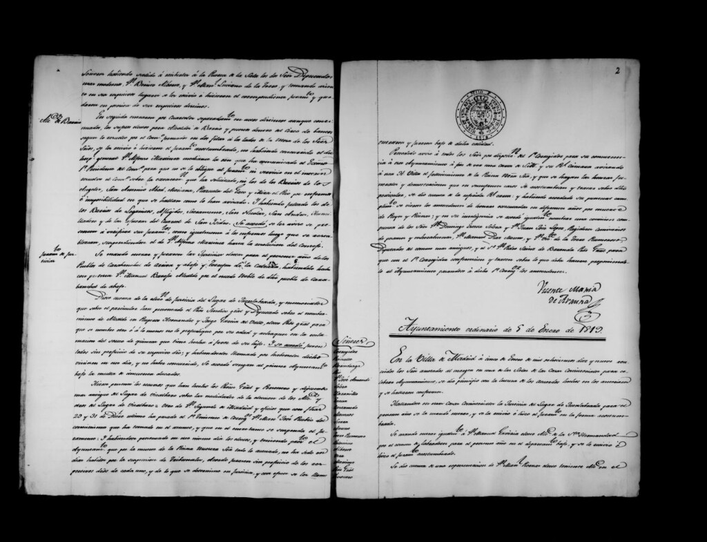 Miniatura de Actas de acuerdos del Ayuntamiento. Tomo 250 del año 1819