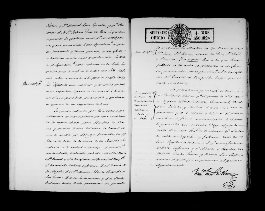Miniatura de Actas de acuerdos del Ayuntamiento. Tomo 251 del año 1820