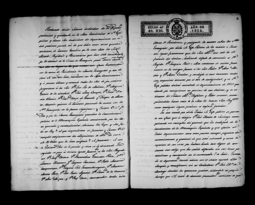 Miniatura de Actas de acuerdos del Ayuntamiento. Tomo 255 del año 1823
