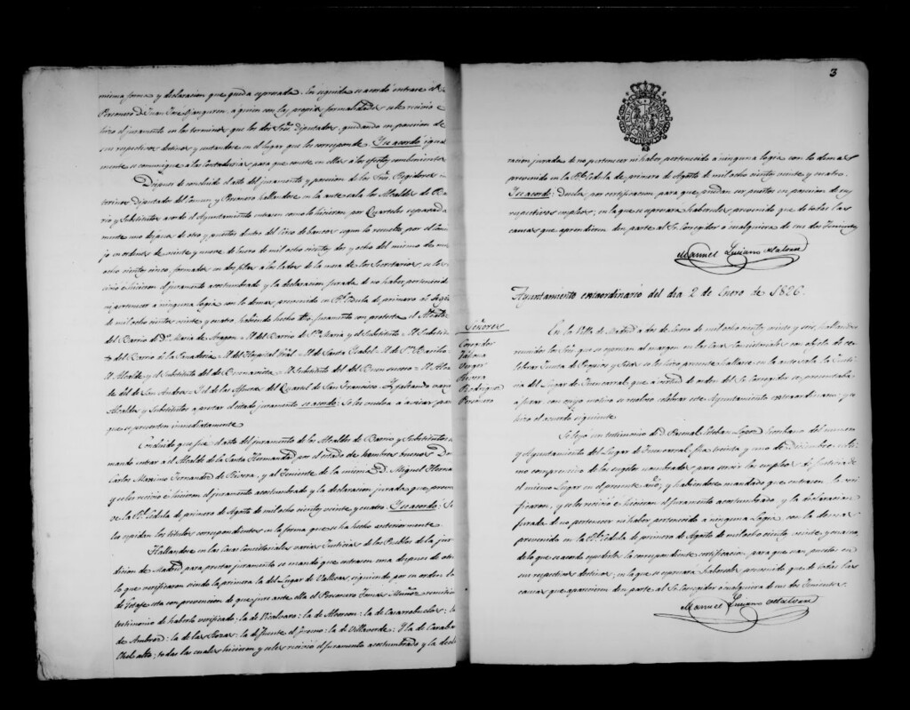 Miniatura de Actas de acuerdos del Ayuntamiento. Tomo 259 del año 1826