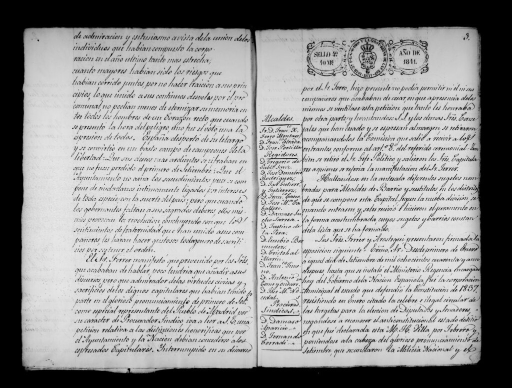 Miniatura de Actas de acuerdos del Ayuntamiento. Tomo 276 del año 1841
