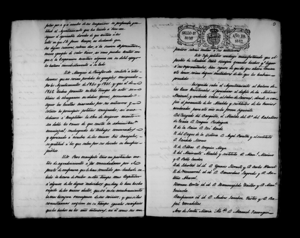 Miniatura de Actas de acuerdos del Ayuntamiento. Tomo 277 del año 1842