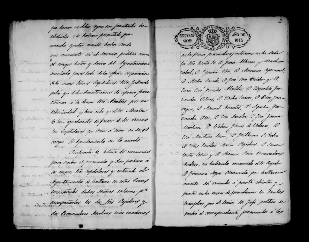Miniatura de Actas de acuerdos del Ayuntamiento. Tomo 278 del año 1843