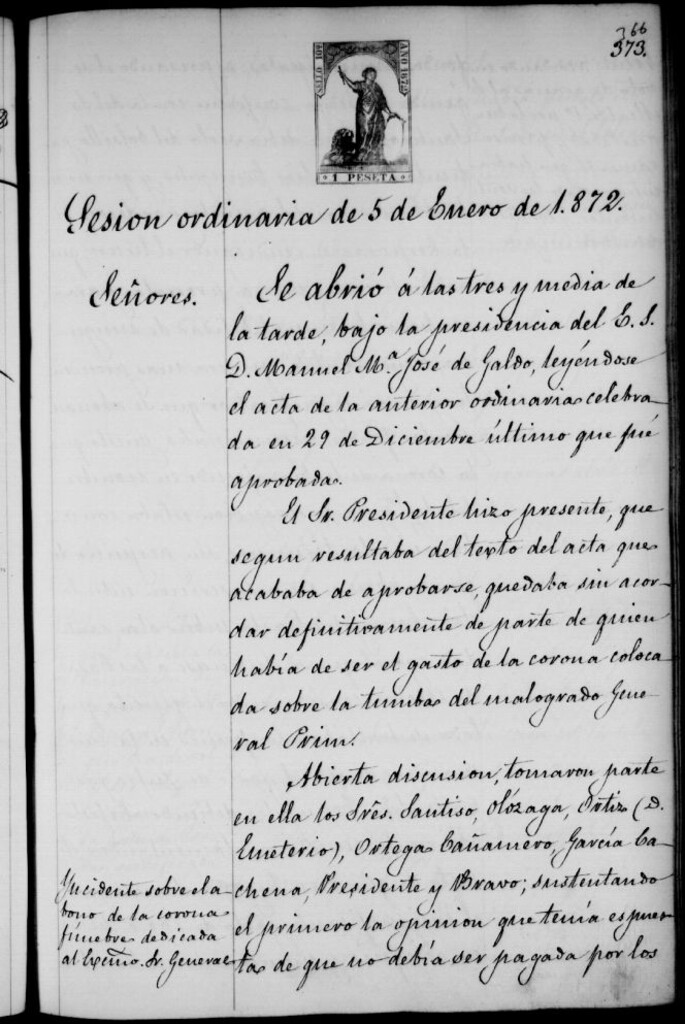 Miniatura de Actas de acuerdos del Ayuntamiento. Tomo 312 del año 1872