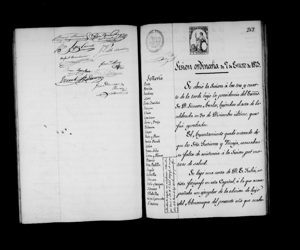 Miniatura de Actas de acuerdos del Ayuntamiento. Tomo 315 del año 1873