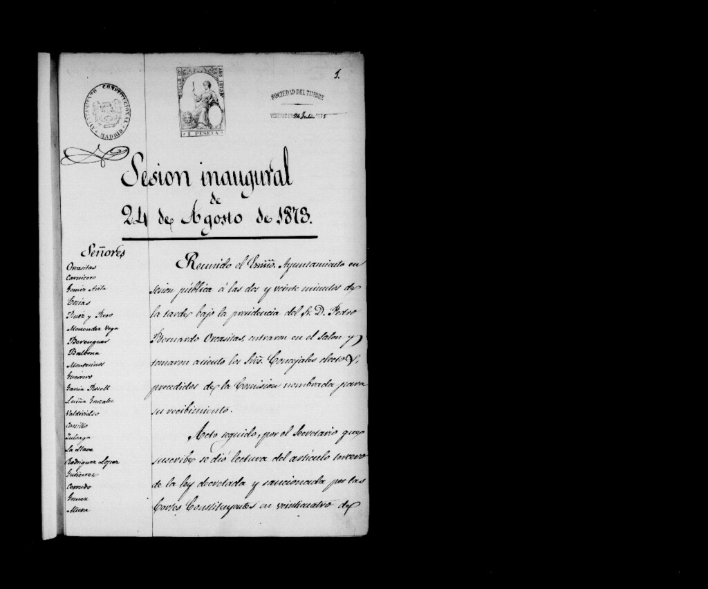 Miniatura de Actas de acuerdos del Ayuntamiento. Tomo 317 del año 1873