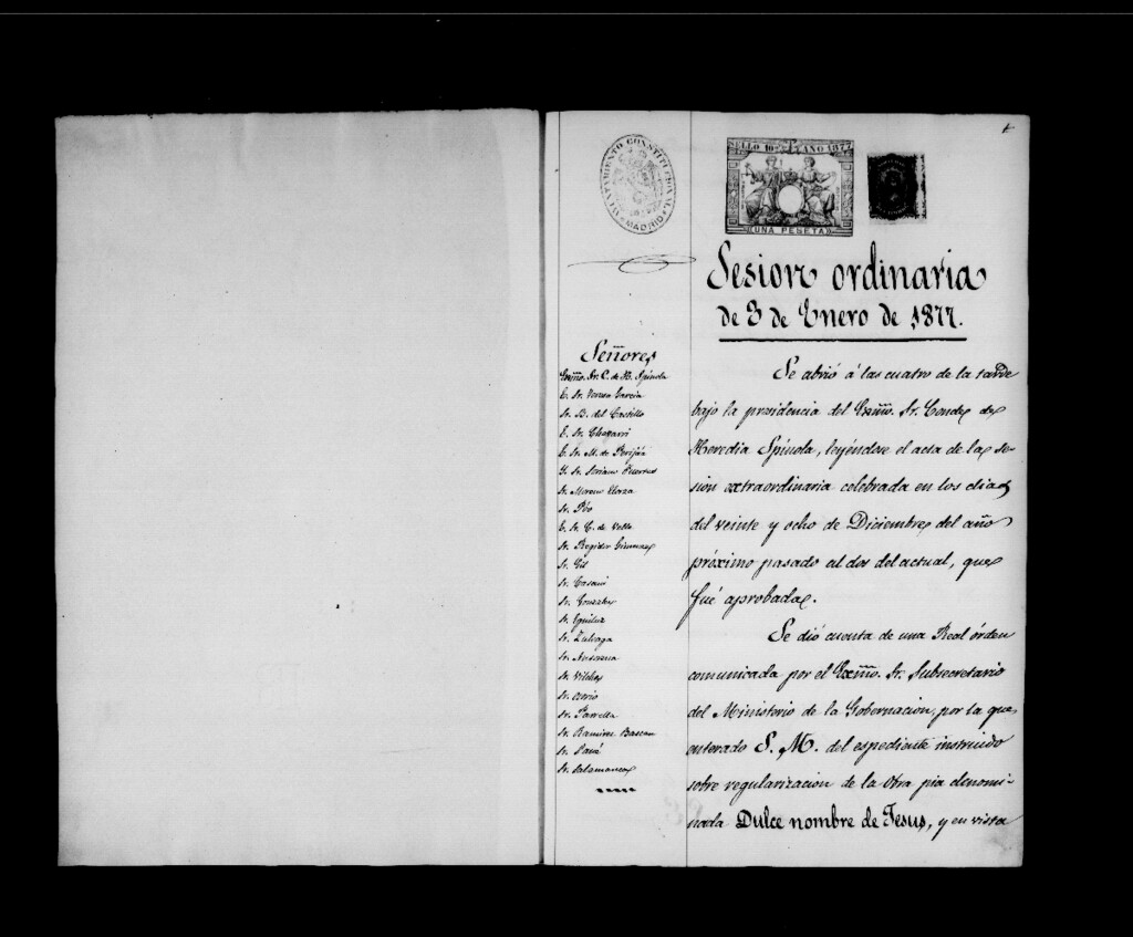 Miniatura de Actas de acuerdos del Ayuntamiento. Tomo 324 del año 1877