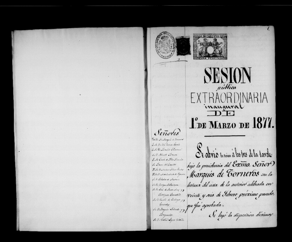 Miniatura de Actas de acuerdos del Ayuntamiento. Tomo 325 del año 1877