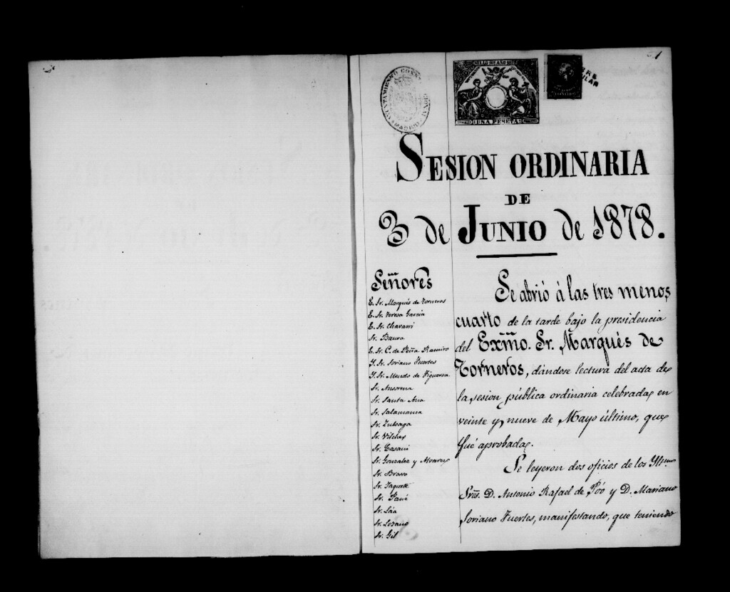 Miniatura de Actas de acuerdos del Ayuntamiento. Tomo 329 del año 1878