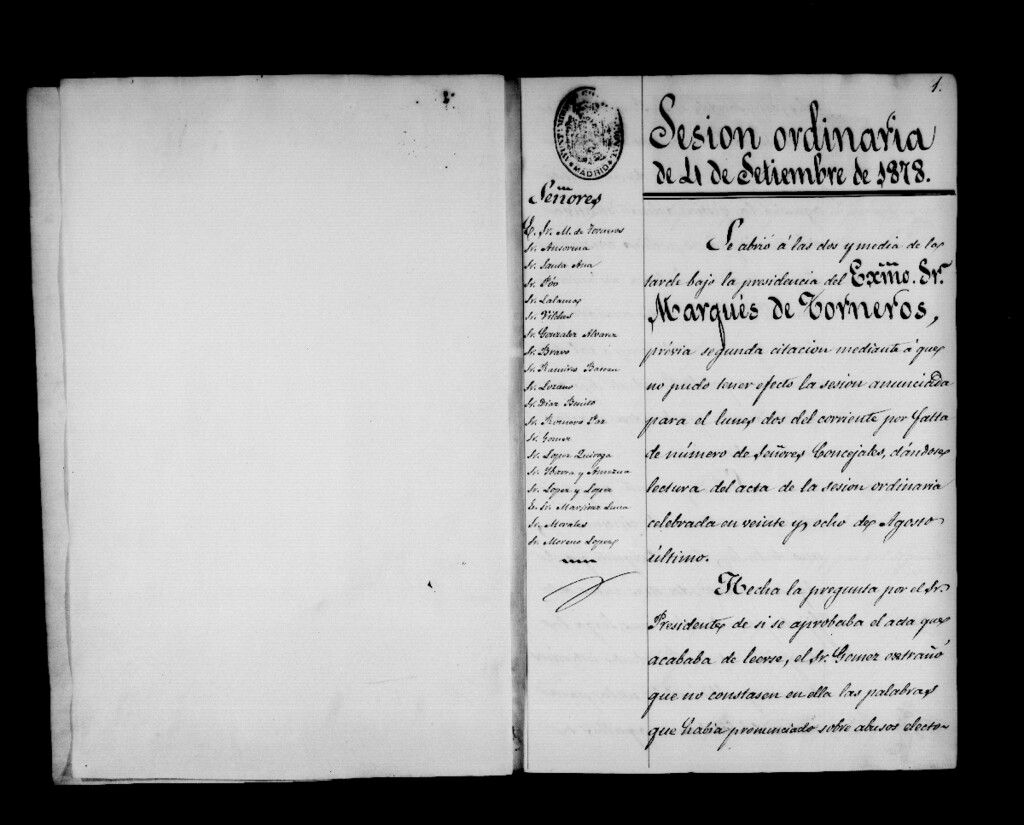 Miniatura de Actas de acuerdos del Ayuntamiento. Tomo 330 del año 1878
