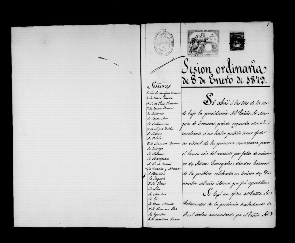 Miniatura de Actas de acuerdos del Ayuntamiento. Tomo 331 del año 1879