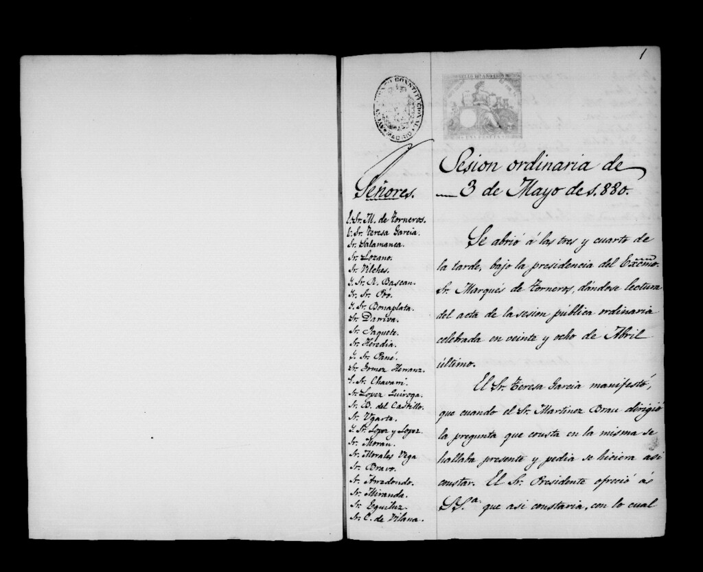 Miniatura de Actas de acuerdos del Ayuntamiento. Tomo 335 del año 1880